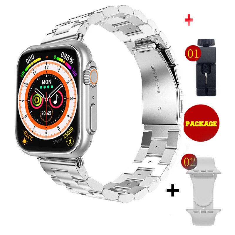Novo ultra relógio masculino relógio inteligente série 8 nfc porta acesso smartwatch para android apple telefone bandas de relógio