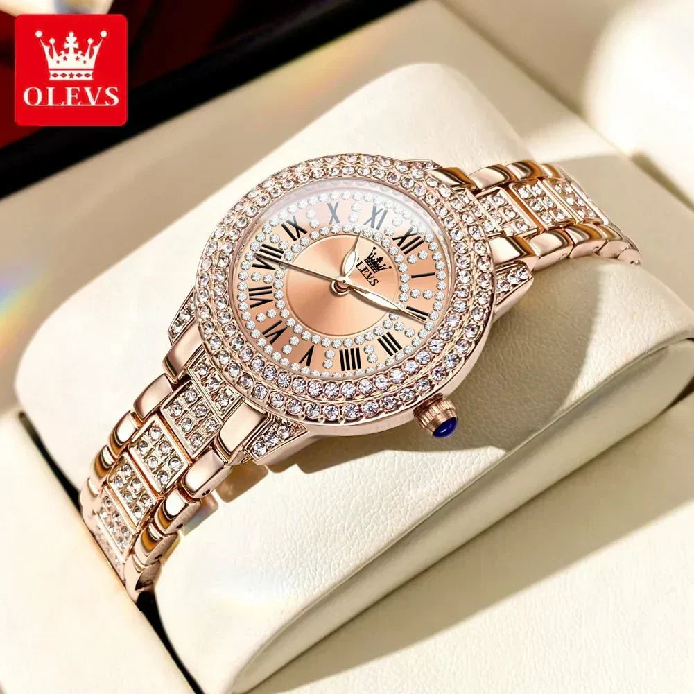 Diamond Éclat - luksuzna kvarčna ura z rimsko številčnico