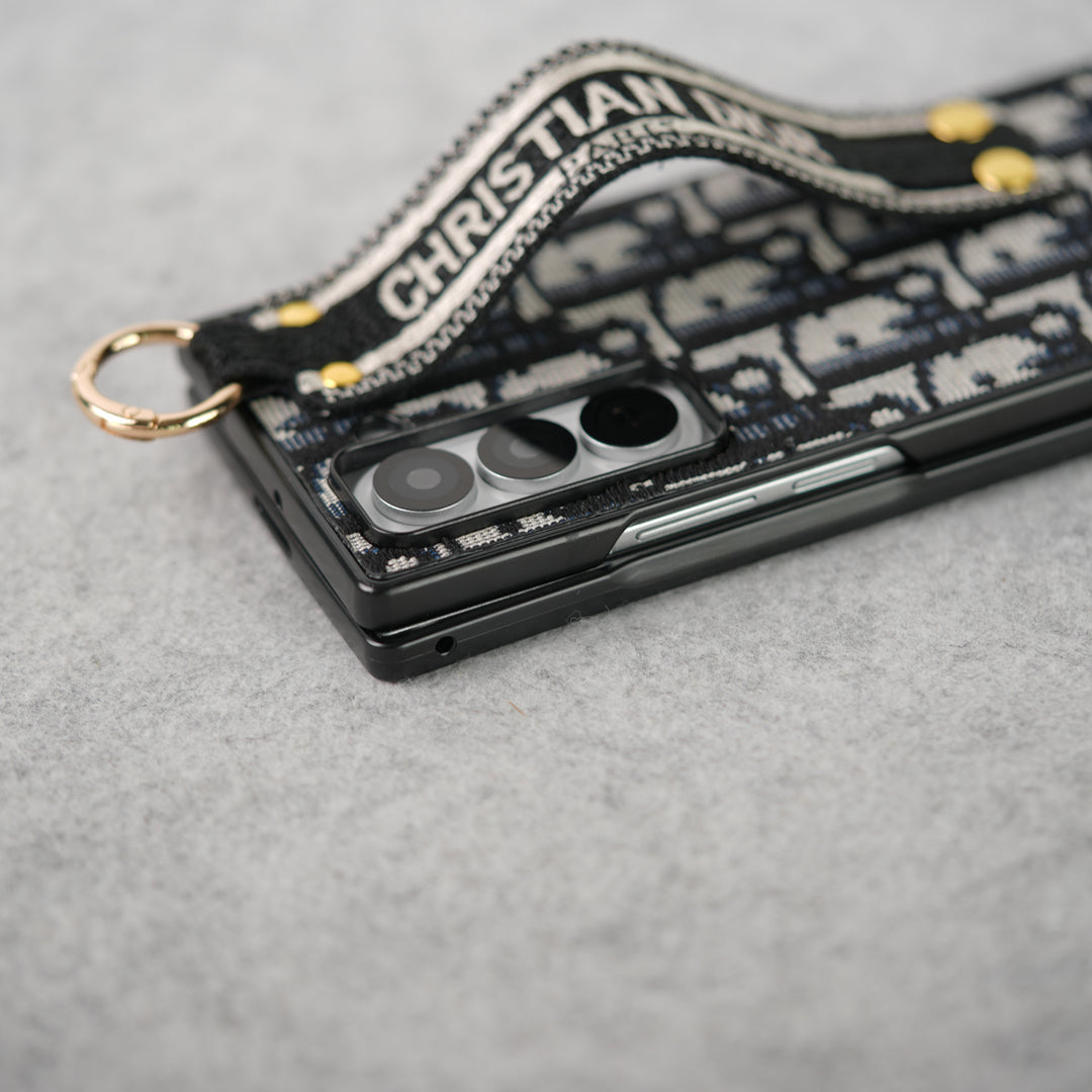 Luksuzna marka C Dior Belt Embroidery Case za Samsung Z Fold