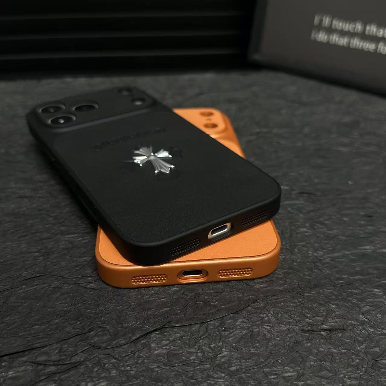 Gothic Luxury Cross Leather Flip Case