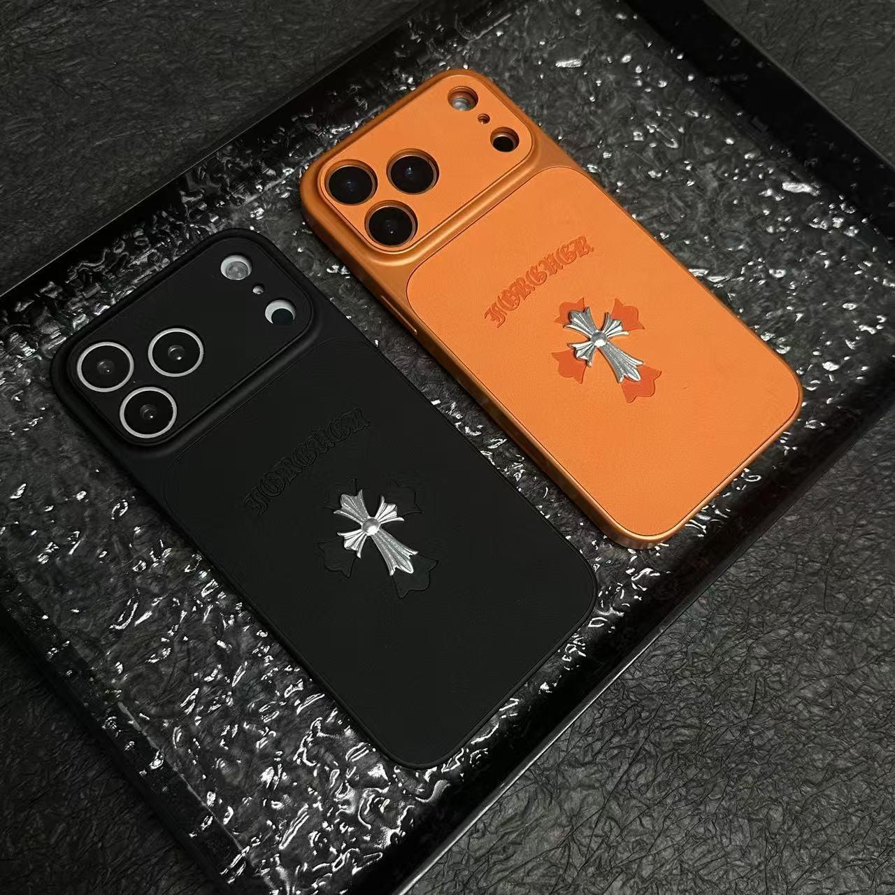 Gothic Luxury Cross Leather Flip Case