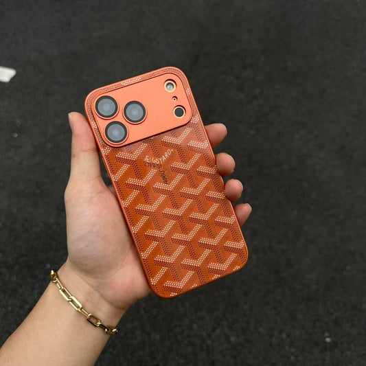 G-Y ラグジュアリー ジオメトリック モノグラム iPhone ケース
