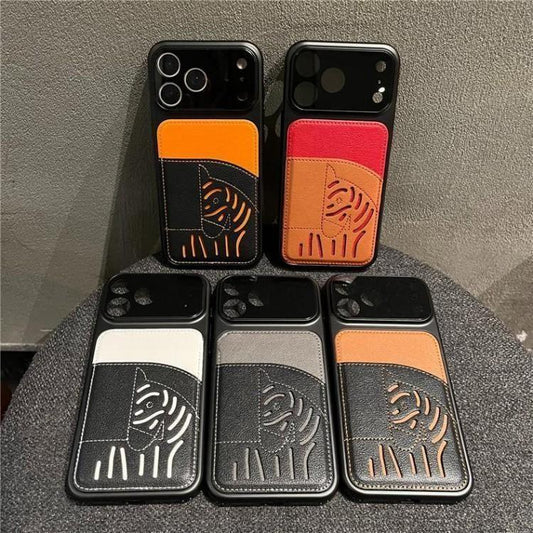 2026 新しいプレミアム レザー カード スロット iPhone ケース – 限定版午年