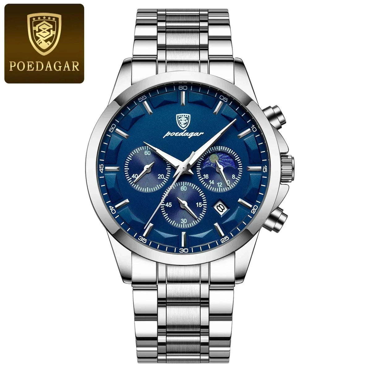 Poedagar ChronoLuxe Sport – Luksus Chronograph Quartz Watch