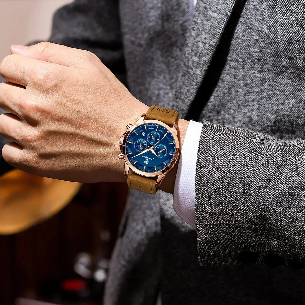 Poedagar ChronoLuxe Sport – Luksus Chronograph Quartz Watch
