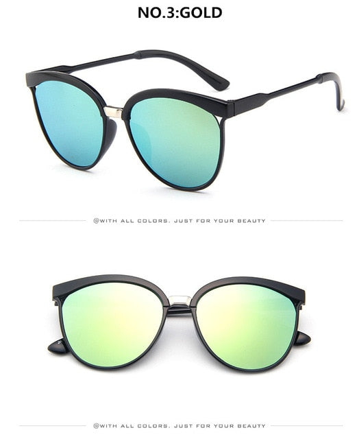 Cat Eye Occhiali da sole firmati di marca Occhiali da sole in plastica di lusso da donna Occhiali da sole classici retrò da esterno Oculos De Sol Gafas