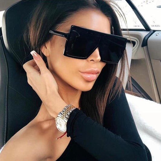 Műanyag túlméretezett női napszemüvegek négyzet alakú márka tervezői nagy keretű napszemüvegek női UV400 napszemüvegek oculos masculino