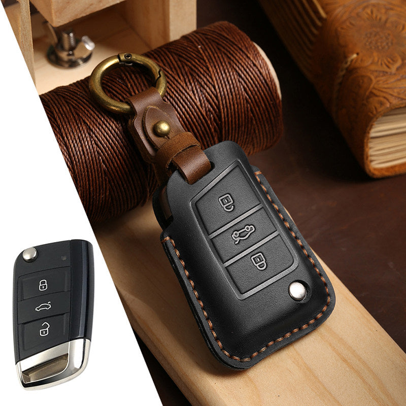 Top-Grain-Leder-Volkswagen-Schlüsseletui