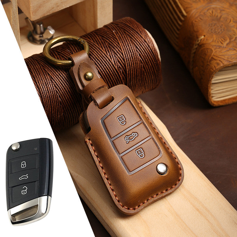 Top-Grain-Leder-Volkswagen-Schlüsseletui