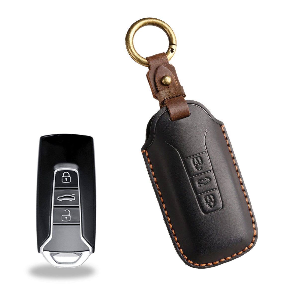 Top-Grain-Leder-Volkswagen-Schlüsseletui
