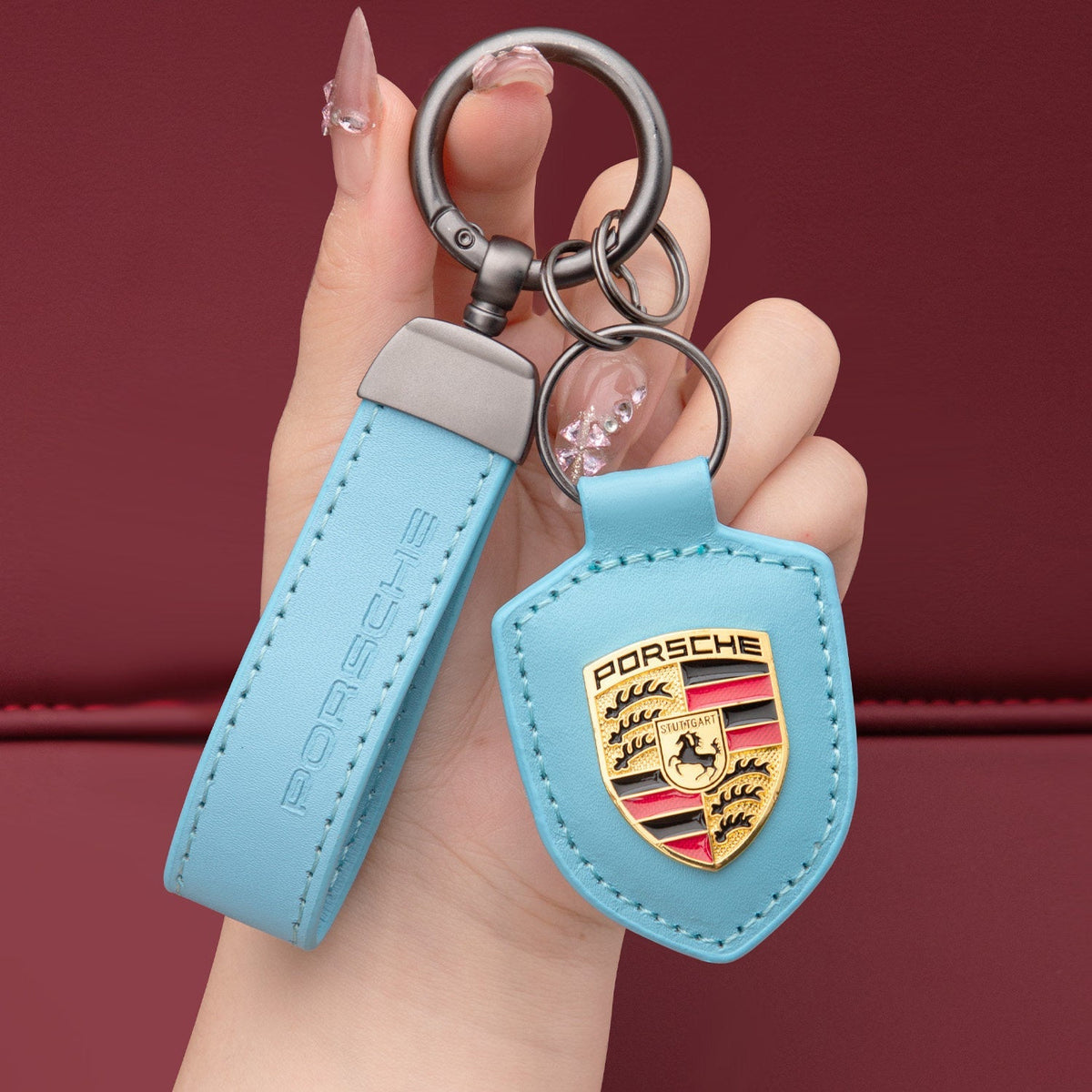 Originální kožená klíčenka Porsche