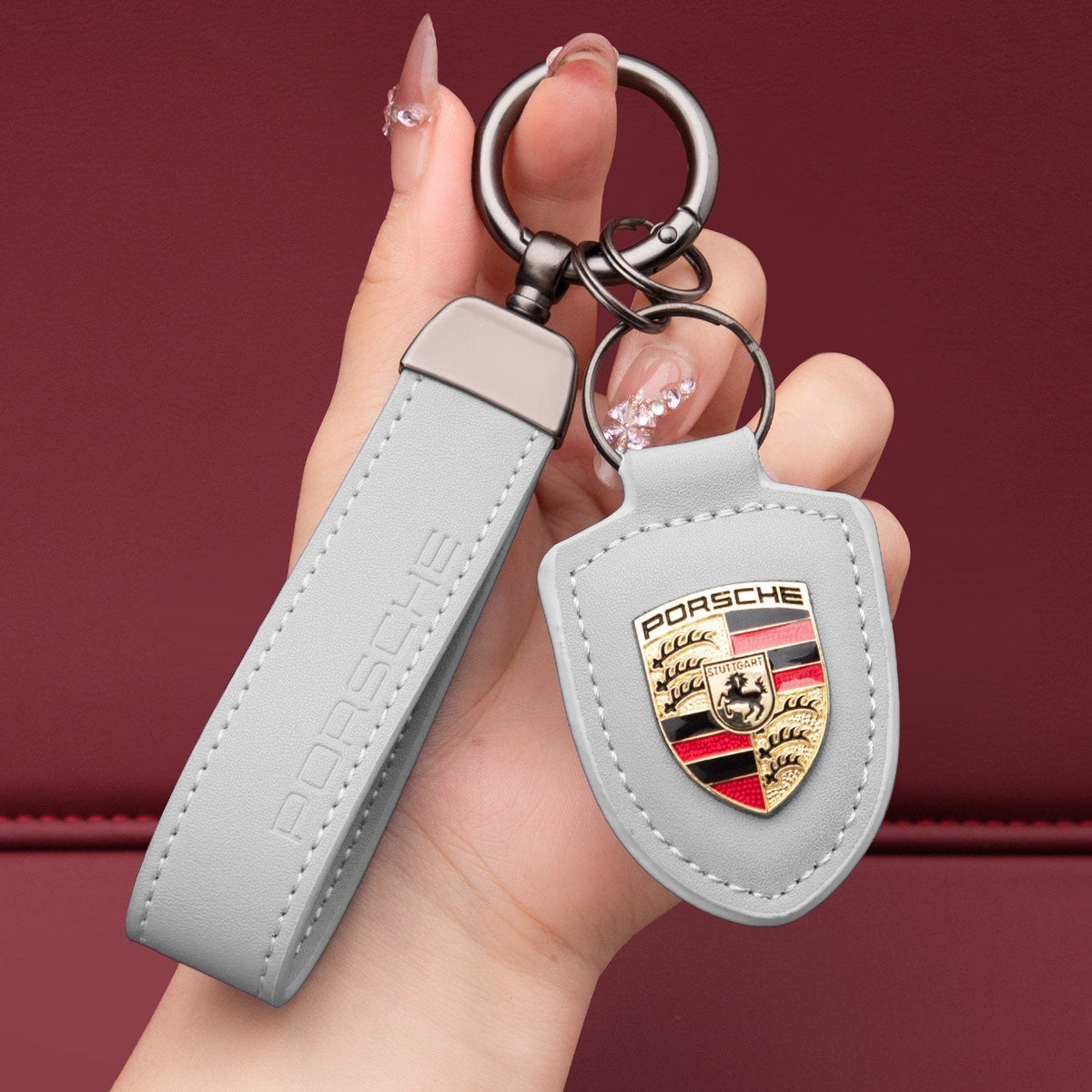 Originální kožená klíčenka Porsche