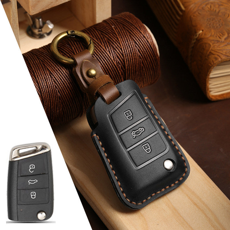 Top-Grain-Leder-Volkswagen-Schlüsseletui