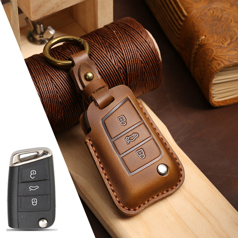 Top-Grain-Leder-Volkswagen-Schlüsseletui