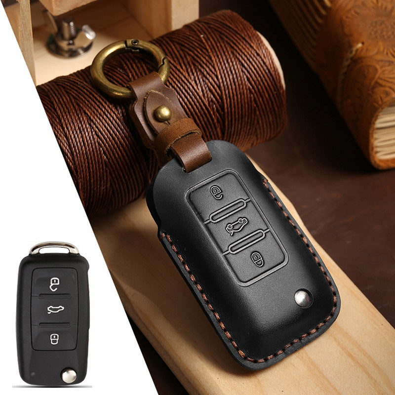 Top-Grain-Leder-Volkswagen-Schlüsseletui