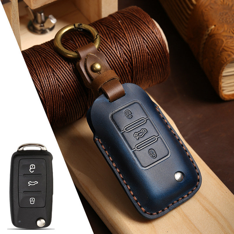 Top-Grain-Leder-Volkswagen-Schlüsseletui